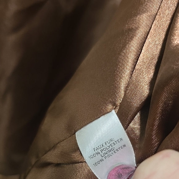 Frenchi Snuggly, chic Tan Teddy Jacket Size small - Picture 6 of 13